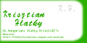 krisztian hlatky business card